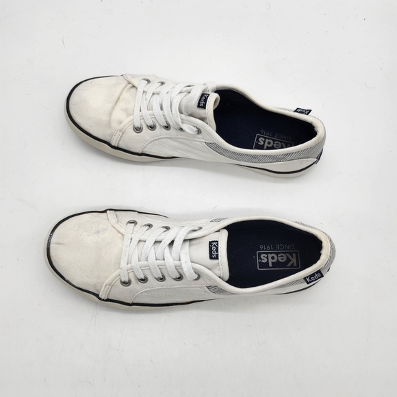 Keds Shoes Womens 7.5 Grace WF55281 Comfort Sneakers Flats White Canvas Lace Up - Picture 13 of 14